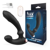 Черный вибромассажер простаты Sex Expert - 14,5 см. - Sex Expert - в Балаково купить с доставкой