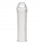 Текстурированная насадка на пенис Clear Textured Penis Enhancing Sleeve Extension - 16,5 см. - BlueLine - в Балаково купить с доставкой