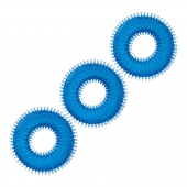 Комплект из трех голубых колец для эрекции 3-Pack Ultra-Stim Stretch Cock Rings - BlueLine - в Балаково купить с доставкой