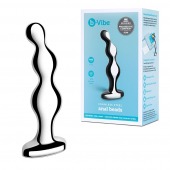 Стальной анальный фаллоимитатор для простаты Stainless Steel Anal Beads - 13 см. - b-Vibe - в Балаково купить с доставкой