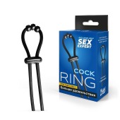 Черное эрекционное кольцо со стимулирующими бусинами - Sex Expert - в Балаково купить с доставкой