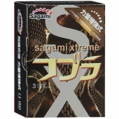 Суженные к основанию презервативы Sagami Xtreme COBRA - 3 шт. - Sagami - купить с доставкой в Балаково