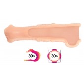 Телесная фантазийная насадка на член Cock Sleeve Size L - KOKOS - в Балаково купить с доставкой