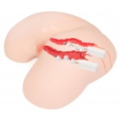 Мастурбатор-полуторс с двойным слоем материала и вибрацией Maria Onahole Real Vagina - KOKOS - в Балаково купить с доставкой