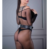 Черный кожаный пояс Sex Game - БДСМ Арсенал - купить с доставкой в Балаково