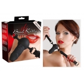 Чёрный силиконовый кляп-фаллос Bad Kitty - Orion - купить с доставкой в Балаково