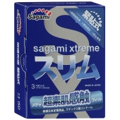 Розовые презервативы Sagami Xtreme FEEL FIT 3D - 3 шт. - Sagami - купить с доставкой в Балаково