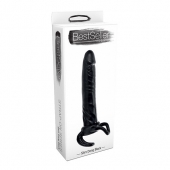 Чёрная насадка-фаллос для двойного проникновения INFLATABLE DILDO SLIM DONG  - 13,5 см. - Toyz4lovers - в Балаково купить с доставкой
