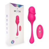 Розовое фаллическое виброяйцо с пультом ДУ - I-MOON