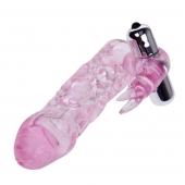 Насадка на фаллос с вибрирующим стимулятором - 17 см. - Baile - в Балаково купить с доставкой