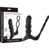 Черный вибростимулятор простаты с поступательными движениями и пультом ДУ - Secwell - в Балаково купить с доставкой