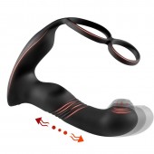 Черный вибромассажер простаты с эффектом фингеринга - 16 см. - Secwell - в Балаково купить с доставкой