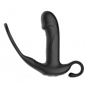 Черный пульсирующимй массажер простаты с вибрацией и пультом ДУ - 17,1 см. - Secwell - в Балаково купить с доставкой