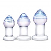 Набор из 3 стеклянных анальных пробок Pleasure Droplets Plug Set - Glas