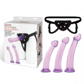 Тренировочный набор с тремя насадками Pegging Training Set - Lux Fetish - купить с доставкой в Балаково