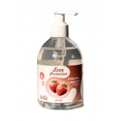 Лубрикант на водной снове Love Protection Strawberry с ароматом клубники - 300 мл. - Lola Games - купить с доставкой в Балаково