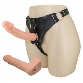 Страпон на ремешках с двумя насадками - Baile - купить с доставкой в Балаково