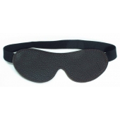 Коричневая кожаная маска на глаза на резинке - БДСМ Арсенал - купить с доставкой в Балаково