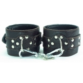 Коричневые оковы из мягкой кожи на металлической цепочке - БДСМ Арсенал - купить с доставкой в Балаково