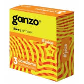 Ароматизированные презервативы Ganzo Juice - 3 шт. - Ganzo - купить с доставкой в Балаково