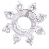 Прозрачное гелевое эрекционное кольцо-звезда - Toyfa Basic - в Балаково купить с доставкой