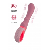 Розовый вибратор для G-стимуляции Rose - 19 см. - ToyFa
