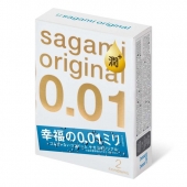 Увлажнённые презервативы Sagami Original 0.01 Extra Lub - 2 шт. - Sagami - купить с доставкой в Балаково