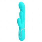 Аквамариновый мультифункциональный вибратор Shania - 22,2 см. - Baile