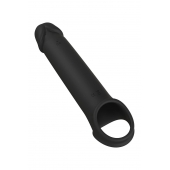 Черная насадка-удлинитель с вибрацией Vibrating Extender With Remote - Dream Toys - в Балаково купить с доставкой