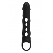 Черная насадка-удлинитель Vibrating Extender With Remote с вибрацией - Dream Toys - в Балаково купить с доставкой