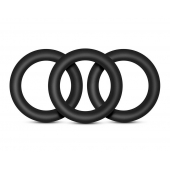 Набор из 3 черных эрекционных колец Black Small Penis Rings - Blush Novelties - в Балаково купить с доставкой