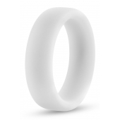 Белое люминесцентное эрекционное кольцо Silicone Glo Cock Ring - Blush Novelties - в Балаково купить с доставкой