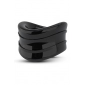 Черное эрекционное кольцо на мошонку Beef Ball Stretcher Snug - Blush Novelties - в Балаково купить с доставкой