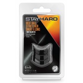 Черное эрекционное кольцо на мошонку Beef Ball Stretcher Snug X Long - Blush Novelties - в Балаково купить с доставкой