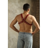 Черно-красная мужская портупея Black-Red - БДСМ Арсенал - купить с доставкой в Балаково