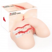 Мастурбатор-полуторс с двойным слоем материала и вибрацией Vanilla Onahole - KOKOS - в Балаково купить с доставкой