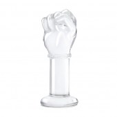 Стеклянный плаг в форме сжатой в кулак руки 5’’ Glass Fist Butt Plug - 13 см. - Glas