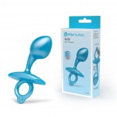 Голубая анальная пробка для массажа простаты Bulb Silicone Prostate Plug - 10,7 см. - b-Vibe - в Балаково купить с доставкой