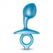 Голубая анальная пробка для массажа простаты Bulb Silicone Prostate Plug - 10,7 см. - b-Vibe - в Балаково купить с доставкой