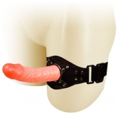 Телесный фаллос с креплением на ногу - 17 см. - Baile - купить с доставкой в Балаково