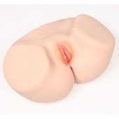 Телесный полуторс с двойным слоем материала и вибрацией Vanilla Onahole Real Vagina - KOKOS - в Балаково купить с доставкой
