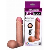 Фаллическая насадка для страпона UNICOCK 8  - 20 см. - LOVETOY (А-Полимер) - купить с доставкой в Балаково