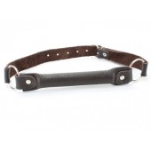 Чёрный кожаный кляп-трензель - БДСМ Арсенал - купить с доставкой в Балаково