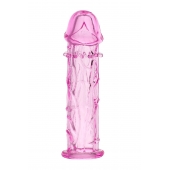 Розовая насадка фаллической формы - 12,5 см. - A-toys - в Балаково купить с доставкой