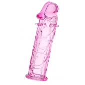 Розовая насадка фаллической формы - 12,5 см. - A-toys - в Балаково купить с доставкой