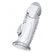 Прозрачная насадка на пенис с шипиками и коготком - 13,5 см. - A-toys - в Балаково купить с доставкой