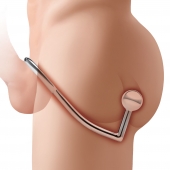 Кольцо на пенис с анальным стимулятором Stainless Steel Anal Hook   Cock Ring - BlueLine - в Балаково купить с доставкой