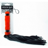 Нежная плеть с красным мехом BDSM Light - 43 см. - БДСМ Арсенал - купить с доставкой в Балаково