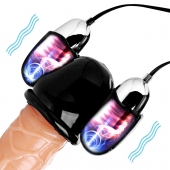 Черная стимулирующая насадка для головки полового члена Multi Speed Vibrating Penis Head Teaser - XR Brands - в Балаково купить с доставкой