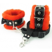 Набор на кровать с красным мехом BDSM Light - БДСМ Арсенал - купить с доставкой в Балаково